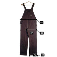 CARHARTT カーハート CANVAS BIB OVERALL キャンバス オーバーオール ブラウン OR2438-W コロンビア製 Size M(8-10) 福生店