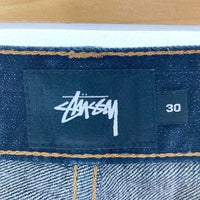 STUSSY ステューシー デニム パンツ レザーパッチ インディゴ sizeW30 瑞穂店