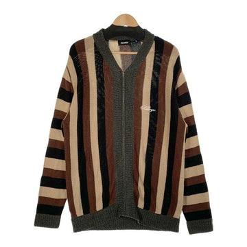 XLARGE エクストララージ STRIPE KNIT CARDIGAN ストライプ ニットカーディガン ジップアップ 101224015003 Size L 福生店