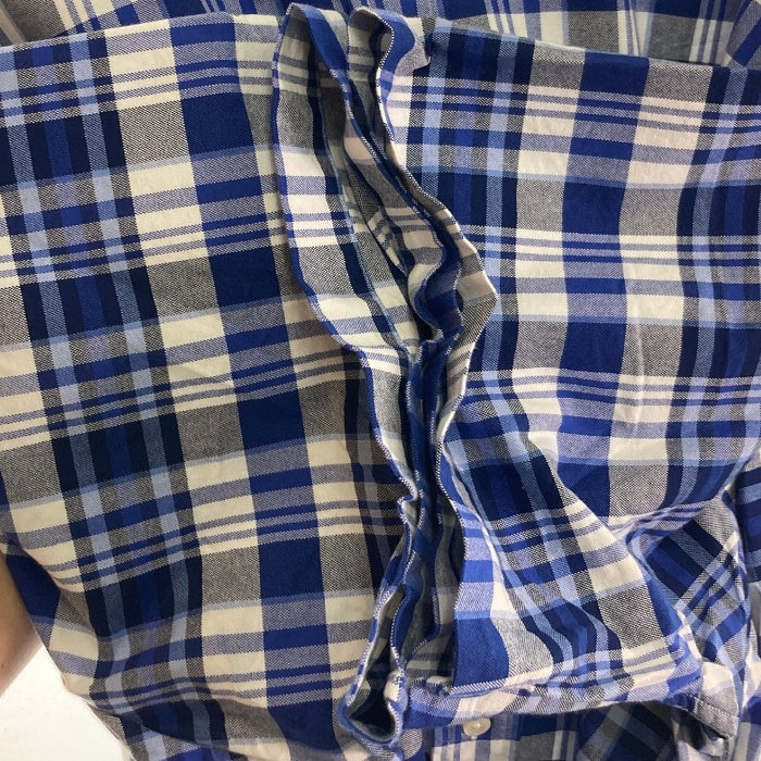 RALPH LAUREN ラルフローレン 半袖 コットン チェック ボタンダウンシャツ ブルー Size2XB 瑞穂店