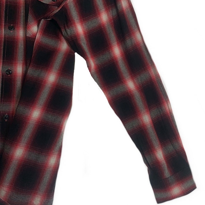 BIG MIKE ビッグマイク Light Flannel Shirt 長袖 オンブレチェックシャツ レッド Size L 福生店