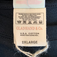 GLADHAND グラッドハンド クルーネックTシャツ ブラック 無地 Size 2XL 福生店