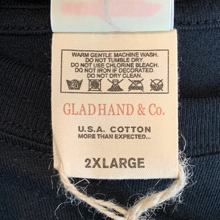 GLADHAND グラッドハンド クルーネックTシャツ ブラック 無地 Size 2XL 福生店