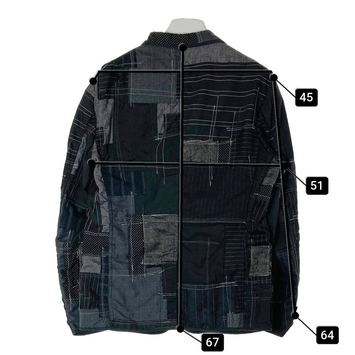 JUNYA WATANABE COMME des GARCONS MAN ジュンヤワタナベ コムデギャルソンマン WG-J022 AD2020 3つボタン パッチワーク ジャケット ブラック sizeS 瑞穂店