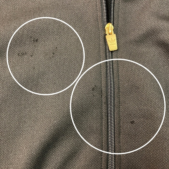 adidas アディダス 90's デサント社製 トラックジャケット ブラック sizeXO※フロントダメージ有 瑞穂店