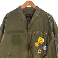 ALPHA INDUSTRIES アルファインダストリーズ VACANT Archive ベイカントアーカイブ FLOYD REPAIR FLIGHT JACKET フロイドリペア フライトジャケット オリーブ Size L 福生店