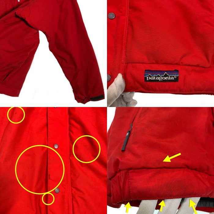80's patagonia パタゴニア ナイロンジャケット フリースライナー レッド USA製 28331 F8 Size M 福生店