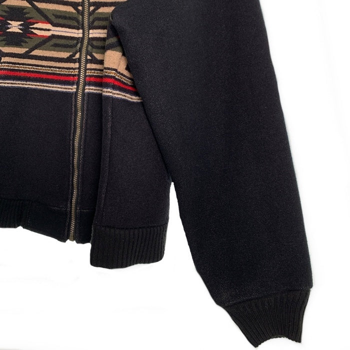 PENDLETON ペンドルトン ウール ジップアップ リブジャケット ブラック USA製 Size XL 福生店