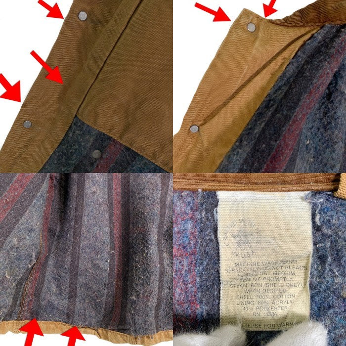 80's Carhartt カーハート ミシガンチョアコート カバーオール ダック ベージュ USA製 Size M 相当 福生店