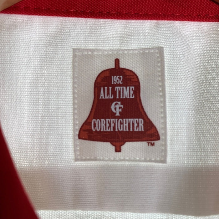 CORE FIGHTER コアファイター 2トーン 半袖ワークシャツ 刺繡 ホワイト レッド Size L 相当 福生店