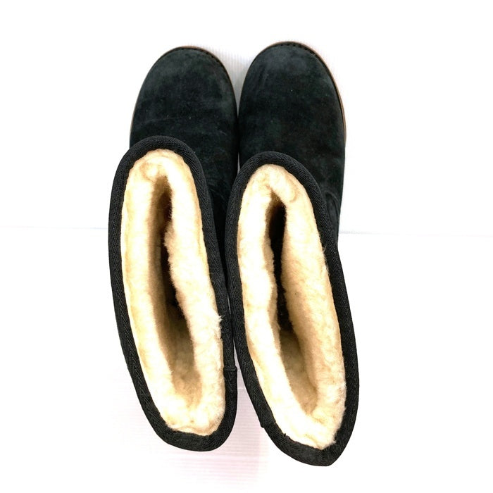 UGG アグ シープスキン ブーツ ブラック サイドファスナー 1005075 Size 24cm 瑞穂店