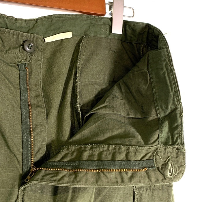 60’s  U.S.ARMY 米軍 ジャングルファティーグ ミリタリーカーゴパンツ リップストップ オリーブ 8405-935-3310 Size L-S 福生店