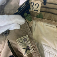 90's Ralph Lauren ラルフローレン ワッペン カーゴ ショーツ ハーフパンツ ベージュ Size 32 福生店