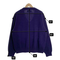 WACKO MARIA ワコマリア V NECK SWEATER Vネックセーター ウールニット パープル 25FW-WMK-KN09 Size L 福生店