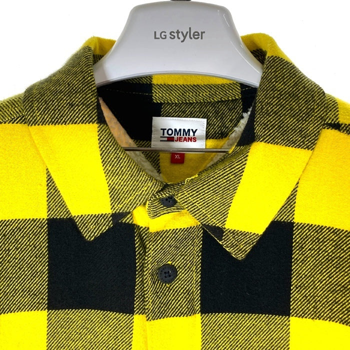 TOMMY JEANS トミージーンズ チェック ボアジャケット イエロー sizeXL 瑞穂店