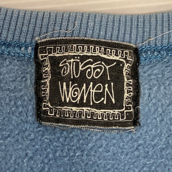 Stussy ステューシー Women 胸プリント スウェット トレーナー ブルー sizeS 瑞穂店