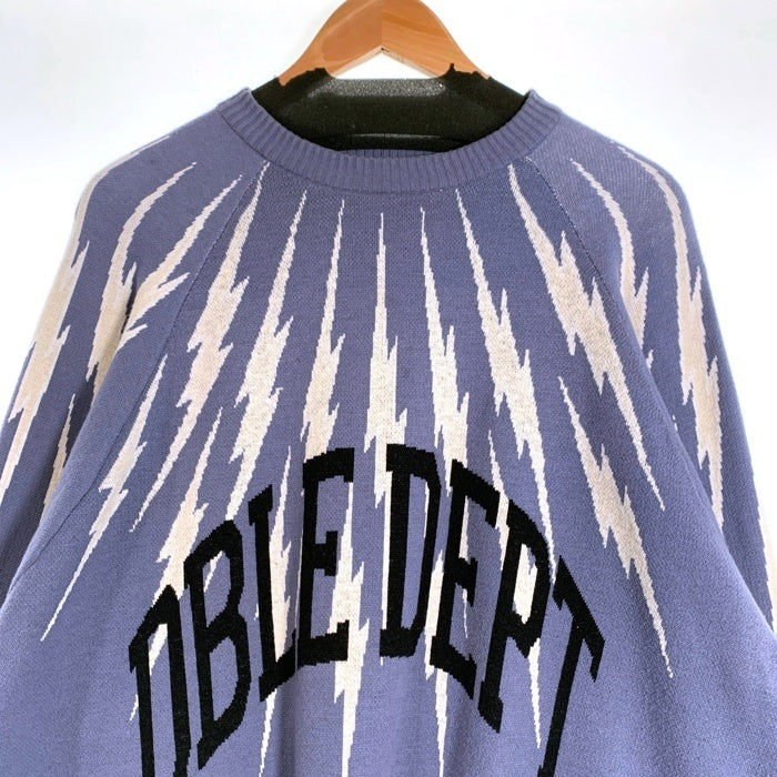 TAIN DOUBLE PUSH タイン ダブル プッシュ ニット クルーネック スウェット ブルー Size XL 福生店