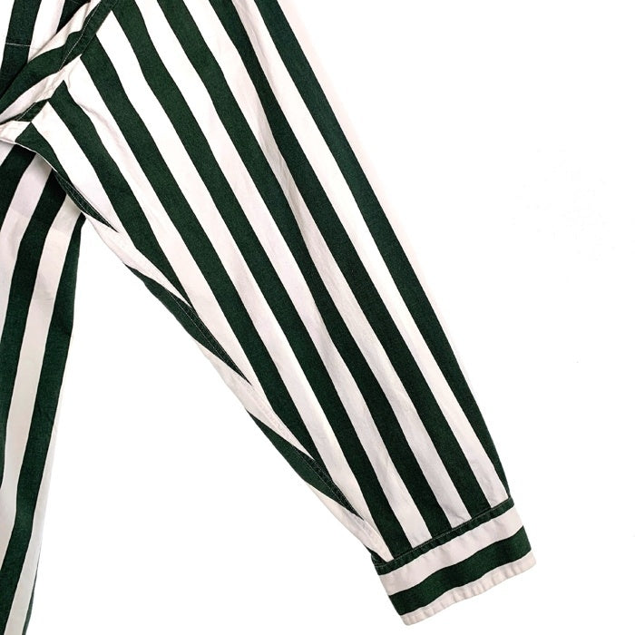 TOMMY HILFIGER トミーヒルフィガー ストライプ ボタンダウンシャツ ホワイト グリーン Size L 福生店