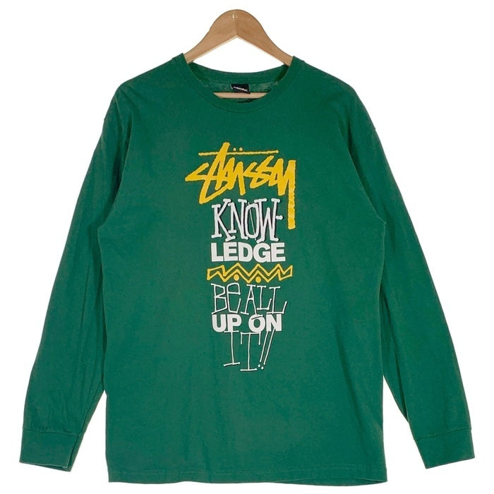 STUSSY ステューシー Stir It Up ロンT ロングスリーブ 長袖 Tシャツ グリーン Size L 福生店