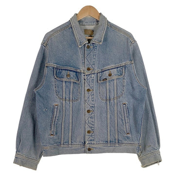 90's Lee リー デニムジャケット インディゴ レザーパッチ Size L 相当 福生店