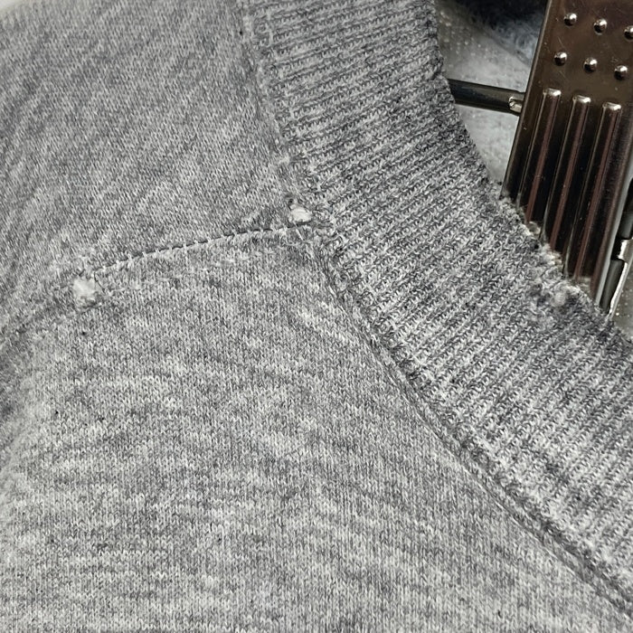 90's L.L.Bean エルエルビーン アーチロゴワッペン 前V スウェットトレーナー RUSSELLボディ USA製 グレー Size L 瑞穂店