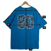 STUSSY ステューシー Sロゴ プリントTシャツ ブルー メキシコ製 Size XXL 福生店