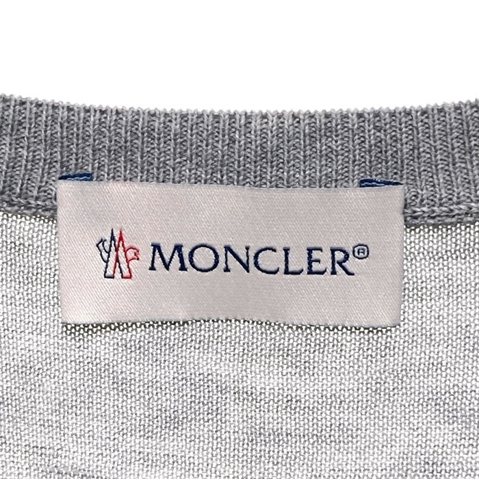 MONCLER モンクレール 17AW MAGLIONE TRICOT GIROCOLLO ROUND NECK JUMPER グレー sizeM※品質タグ欠損 瑞穂店