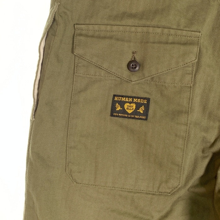 HUMAN MADE ヒューマンメイド STRAIGHT CARGO PANTS ストレートカーゴパンツ オリーブ ヘリンボーン HM29PT010 Size L 福生店