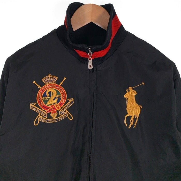 Polo by Ralph Lauren ポロバイラルフローレン ビッグポニー ジップアップ ナイロンジャケット ブラック Size L 福生店