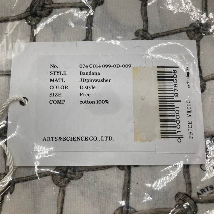 ARTS&SCIENCE アーツアンドサイエンス Bandana バンダナ コットン100％ 総柄 074C014099-0Ｄ-009 1 瑞穂店