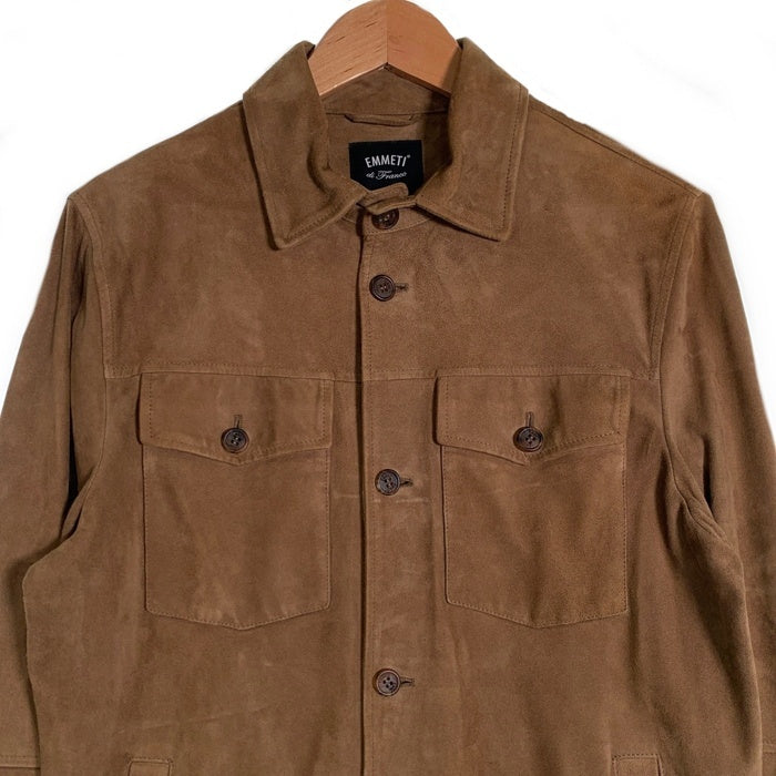 EMMETI エンメティー ゴートスキンスウェード ジャケット ブラウン Size 48 福生店