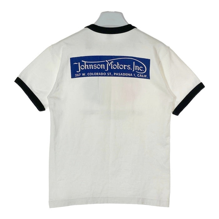 TOYS McCOY トイズマッコイ Johnson Motors,Inc プリントリンガーTシャツ ホワイト sizeS 瑞穂店