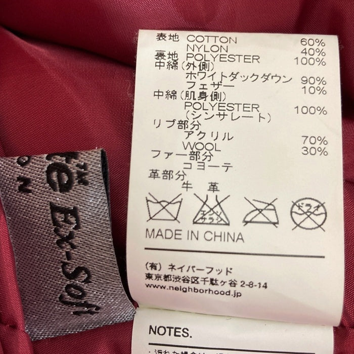 NEIGHBORHOOD ネイバーフッド 132NYNH-JKM05 シンサレートジャケット ファー欠品 レッド sizeL 瑞穂店