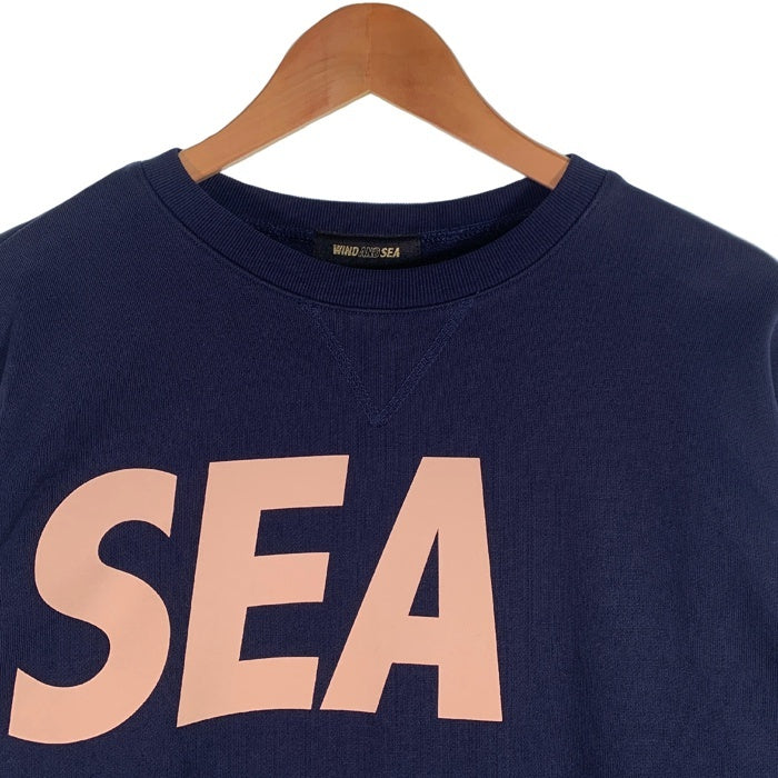 WIND AND SEA ウィンダンシー 22AW SEA CREW NECK プリント クルーネックスウェットトレーナー ネイビー Size L 福生店