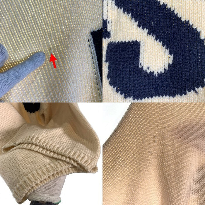 RAF SIMONS ラフシモンズ 19AW Virgin Wool Oversized RS Sweater ウールニット オーバーサイズ クロップドセーター クリーム Size M 福生店