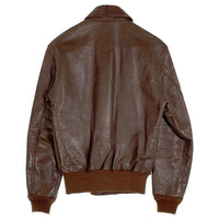 80's 90's AVIREX アヴィレックス EMAR ジップ Genuine Horsehide ホースハイド A-2 レザー フライト ジャケット ブラウン DRAWING NO. 30-1415, CONTRACT NO. 1978-01 USA製 Size 34 福生店