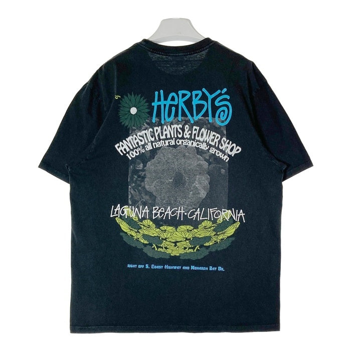 STUSSY ステューシー HERBY'S Dyed Tee 両面フォトプリント Tシャツ ブラック sizeL 瑞穂店