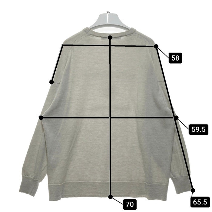 framework フレームワーク ロゴニット ライトグレー 瑞穂店