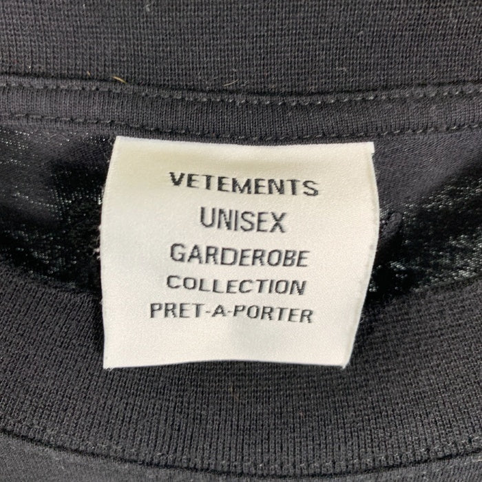 VETEMENTS ヴェトモン Eiffel Tower Logo T-Shirt エッフェル塔 ロゴプリント Tシャツ ブラック UA53TR250B Size S 福生店