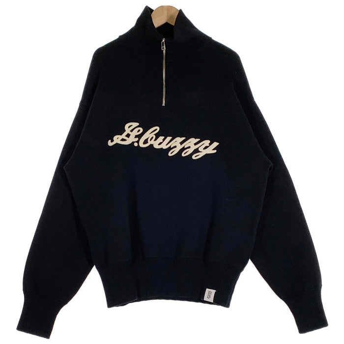 GOOSEBUZZY グースバジー HARF ZIP CLUB SWEATER ハーフジップ クラブ セーター ブラック GB-CS01 Size L 福生店