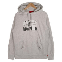 SUPREME シュプリーム 19SS Classic Ad Hooded Sweatshirt クラシックAD プルオーバースウェットパーカー グレー Size S 福生店