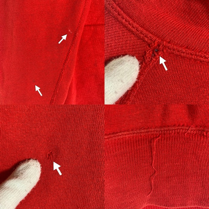 60's~ ラグランスリーブ プルオーバースウェットパーカー レッド Size M 相当 福生店