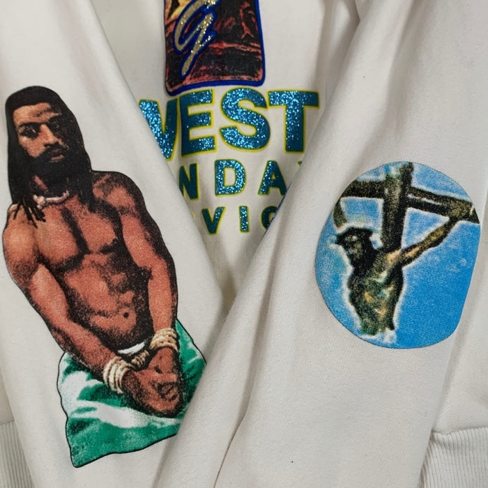 KANYE WEST カニエウエスト YEEZY AWGE プリント スウェットトレーナー ホワイト Size L-XL 相当 福生店