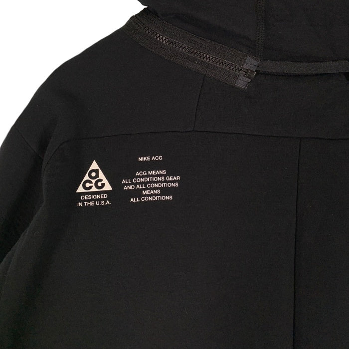 NIKE ACG ナイキエーシージー 18SS COMPONENT FLEECE TOP プルオーバーパーカー 5分袖 ブラック AJ2760-010 Size L 福生店