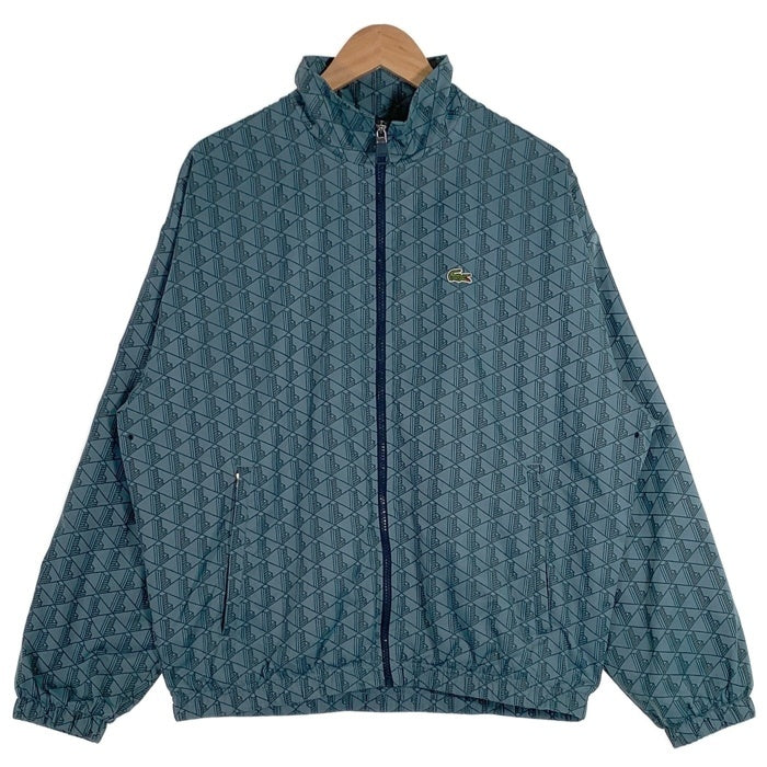 LACOSTE ラコステ モノグラムジャガード 撥水ジャケット ナイロンジャケット ライトブルー BH2588 Size US M 福生店