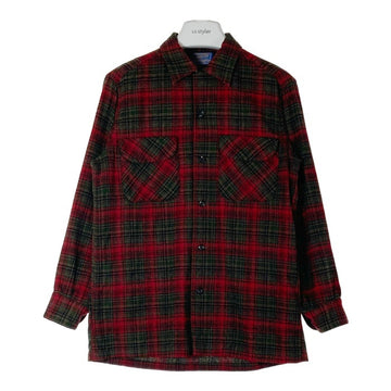 PENDLETON ペンドルトン ウール 長袖シャツ 60s チェック ブラックxレッド sizeS 瑞穂店