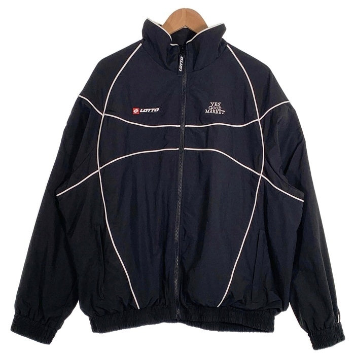 Lotto ロット YES GOOD MARKET イエスグッドマーケット ジップアップ ナイロンジャケット ブラック UMA6-17LOYGM005 Size XL 福生店