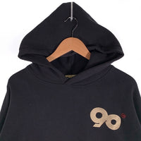 9090 ナインティナインティ 90 Logo Original Hoodie プルオーバーフーディー パーカー ロゴ刺繡 ネイビー NN1831 Size L 福生店
