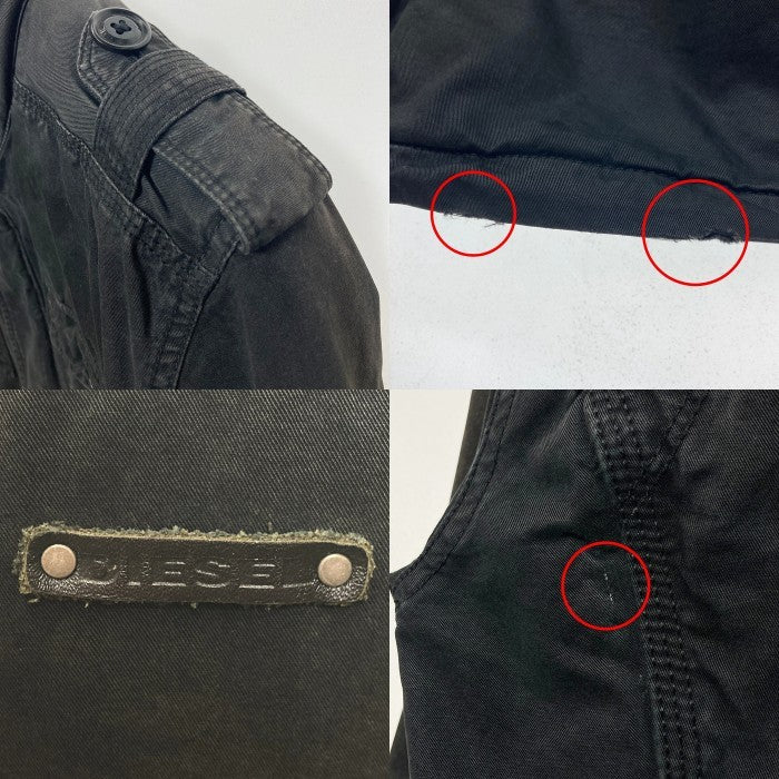 DIESEL ディーゼル 加工 ミリタリージャケット ブラック Size S 瑞穂店