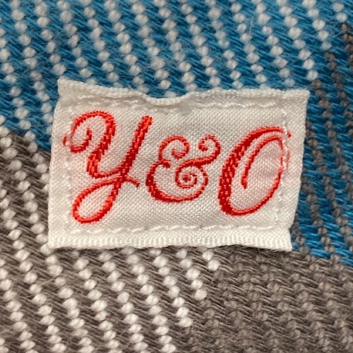 YOUNG&OLSEN ヤングアンドオルセン ガウンコート チェック ホワイトxブルー size 瑞穂店